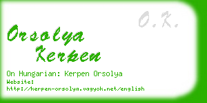 orsolya kerpen business card